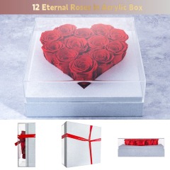 Heart Shaped Forever Rose in Acrylic Box