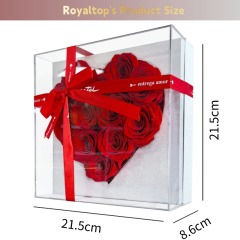 Heart Shaped Forever Rose in Acrylic Box