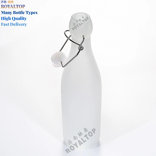 Frosted Glass Bottle with Screw Cap