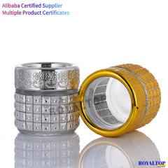 Golden & Silver Glass Saffron Jar