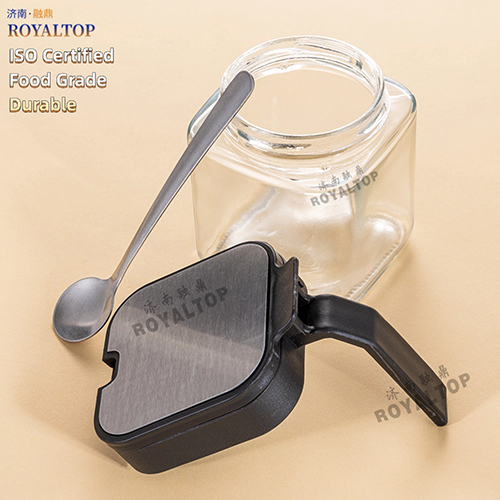 Square Spice Jar with Spoon & Rack