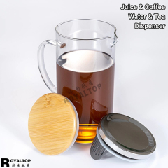 Glass Pitcher Dispenser with Lid