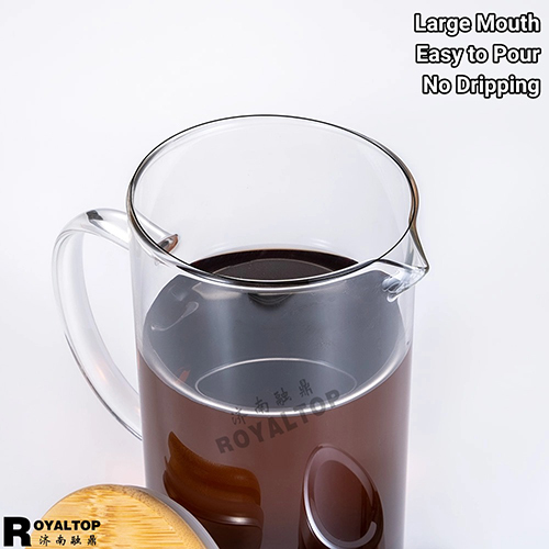 Glass Pitcher Dispenser with Lid