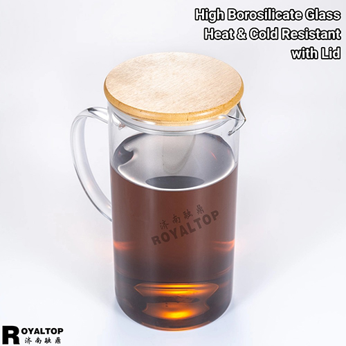 Glass Pitcher Dispenser with Lid