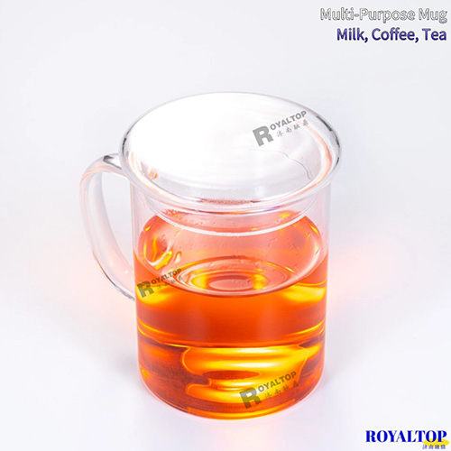 350ml Glass Measuring Cup with Lid & Handle