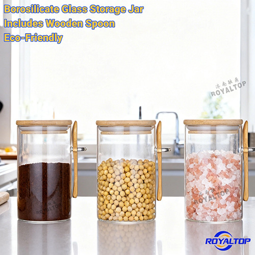 Glass storage jar