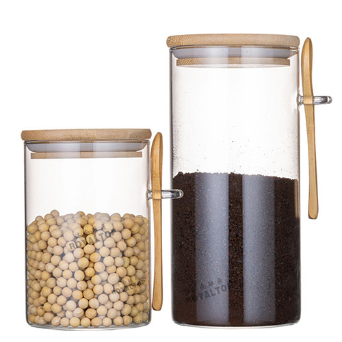 Glass storage jar