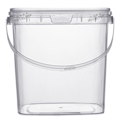 Round & Square Mini Plastic Buckets with Lid