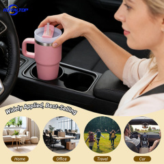 Insulated Coffee Tumbler with Handle & Straw