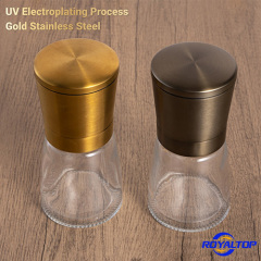 Gold Stainless Steel Salt & Pepper Mill Set