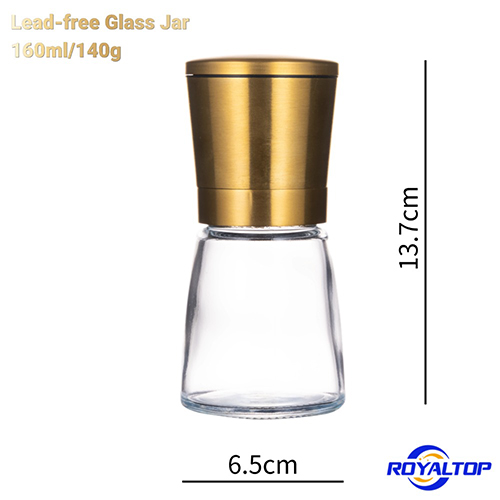 Gold Stainless Steel Salt & Pepper Mill Set