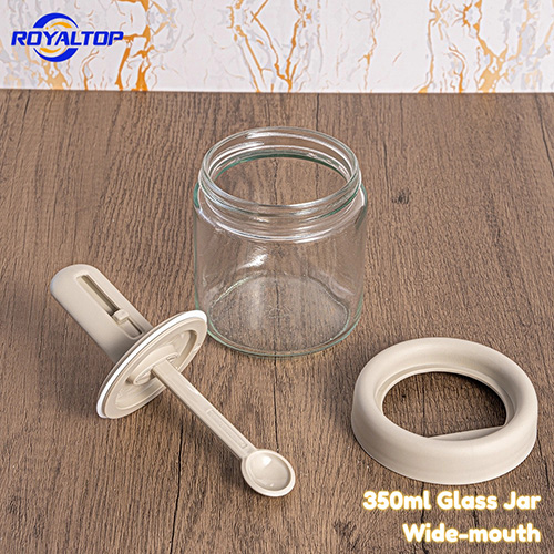 Glass Salt Shaker with Retractable Spoon