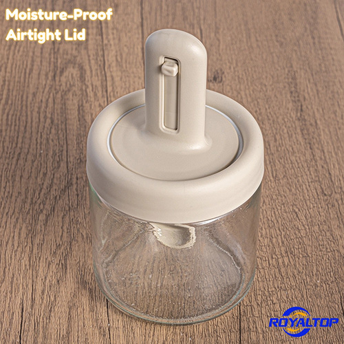 Glass Salt Shaker with Retractable Spoon