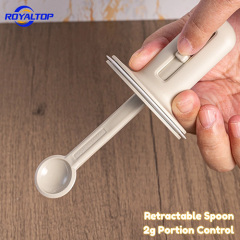 Glass Salt Shaker with Retractable Spoon