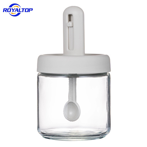 Glass Salt Shaker with Retractable Spoon