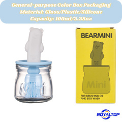 Mini Kitchen Glass Jar with Silicone Brush