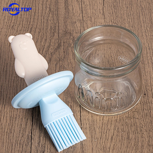 Mini Kitchen Glass Jar with Silicone Brush