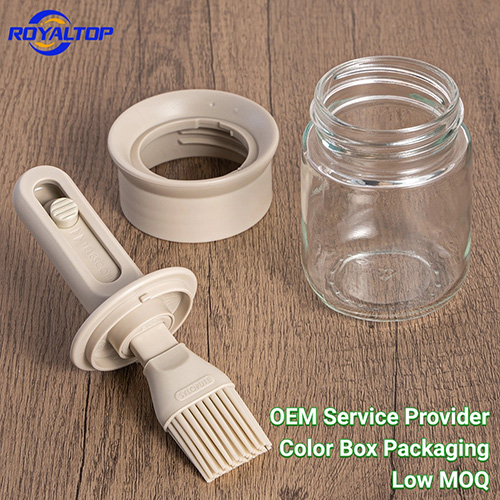 Brush & Lid Olive Oil Dispenser Bottle