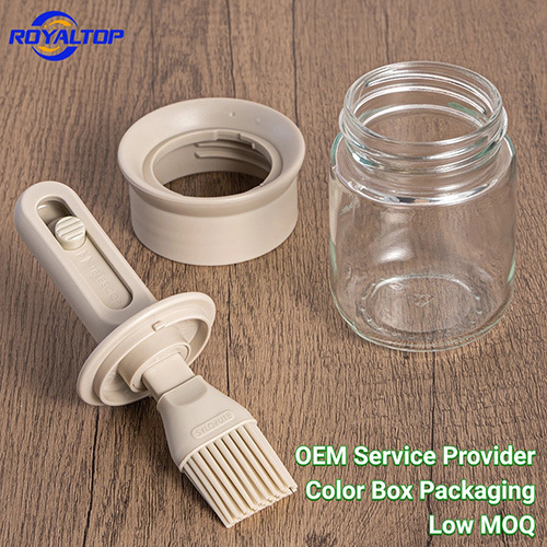 Brush & Lid Olive Oil Dispenser Bottle