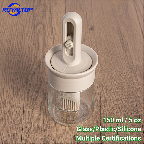 Brush & Lid Olive Oil Dispenser Bottle