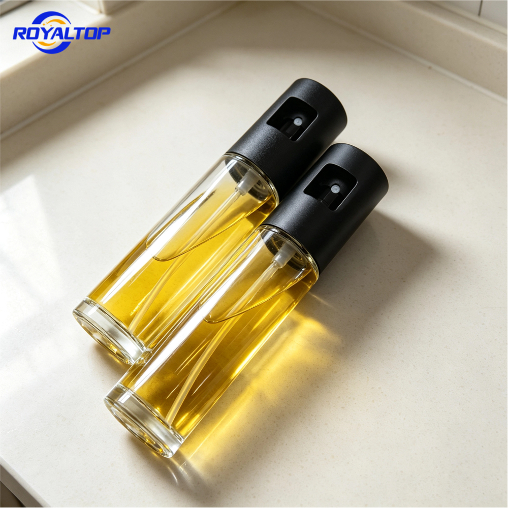 Custom 100ml glass oil sprayer wholesale cooking oil dispenser manufacturer Royaltop