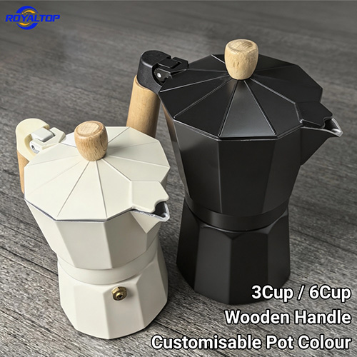 Moka Pot with Wooden Handle