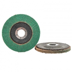 Green Zirconia Flap Disc with Fiberglass Backing