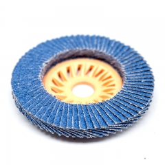 Flap disc with nylon backing