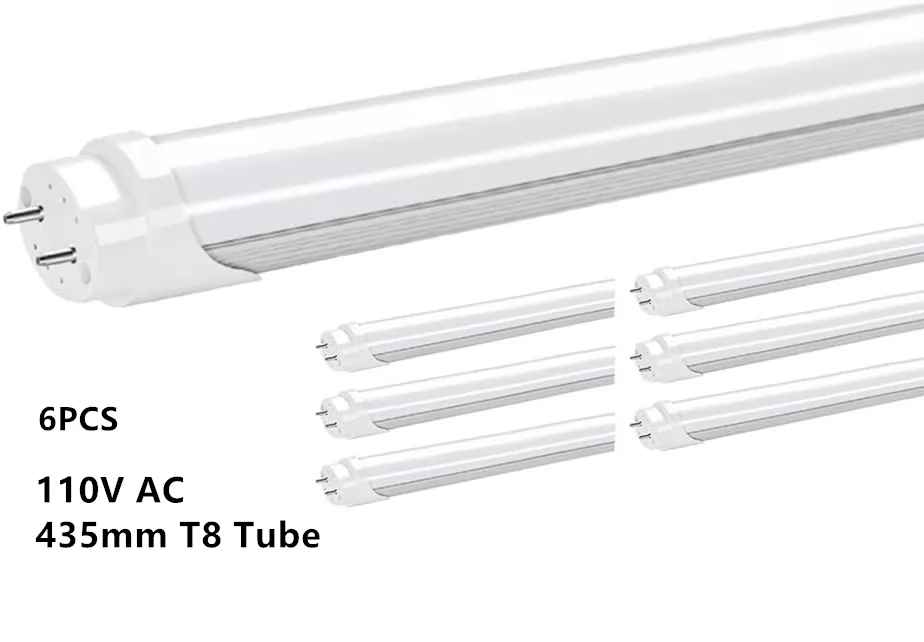 F15T8  LED Tube T8 110V AC 18inch/18"Length 7W 6500K T8 LED Replacement Tube Light (6 Packs)