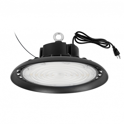 150W UFO LED High Bay Light 5000K White Light with US Plug 5 ft Cable for Warehouse Factory Garage Workshop