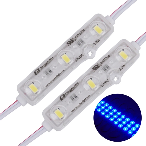 12V DC Blue Light LED module 1.2W 3LED chips for Letter Advertising Signs (100PCS)