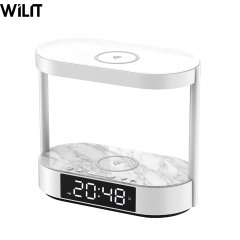 10W Fast Wireless Charger Bedside Night Light and Digital Clock Bedroom FQQ