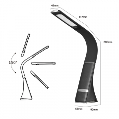 Table Lamps LED Desk Reading Lamp Rechargeable Bedside Night Light U2C