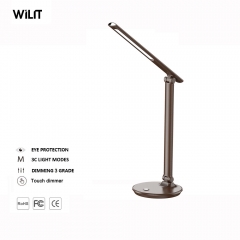 2020 New Eye-Caring Imitation leather foldable arm LED desk lamp