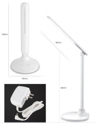 Foldable LED table lamp with 3-C light modes touch dimmer and calendar display
