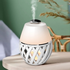 Air aroma diffuser with colorful RGB nightlight flame effect LED light