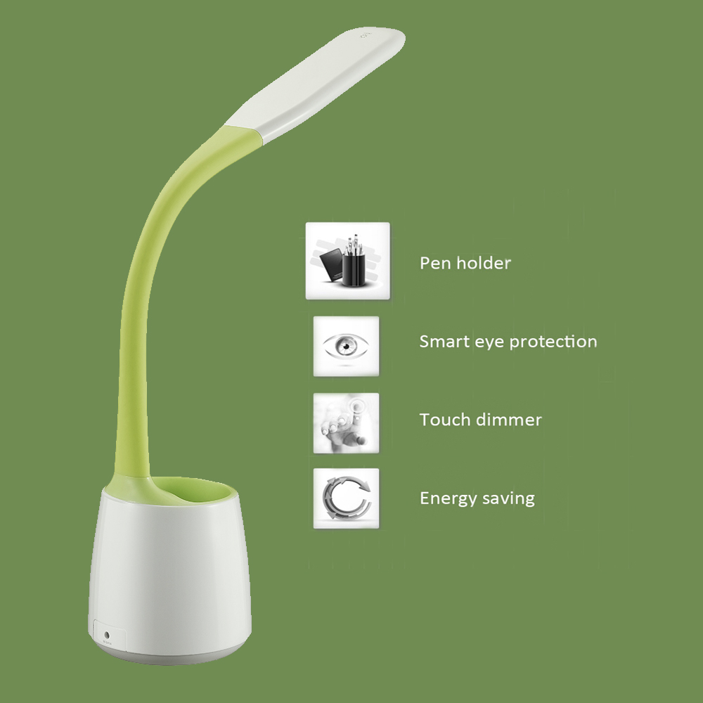 New modern Eyecaring flexible arm Z5 LED desk lamp with pen holder
