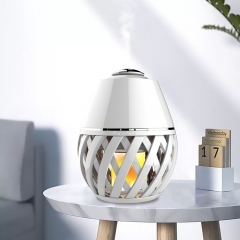 Air aroma diffuser with colorful RGB nightlight flame effect LED light