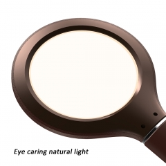 home office study LED Eye-protection Leather Imitation Table Lamp With USB Output And 7-grade Brightness