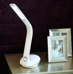 Modern fashion luxury LED table lamp flexible touch dimmer table lamp with RGB light for hotel home decoration