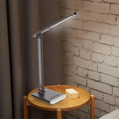 kids study home office eye-caring LED table lamp with wireless charger & RGB light