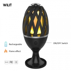 Outdoor garden Waterproof led flame lamp rechargeable torch light flickering lamp