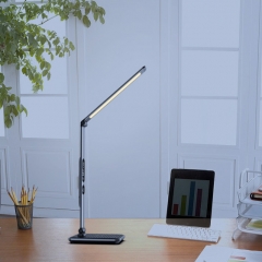 Imitation Rattan LED Desk Lamp with Wireless Charger