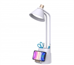 New design eye-caring desk lamp with wireless charger for reading study