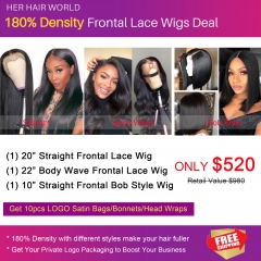 180% Density Frontal Lace Wigs Deal