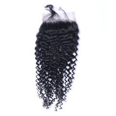 Deep Curly 4*4  Transparent Lace Closure