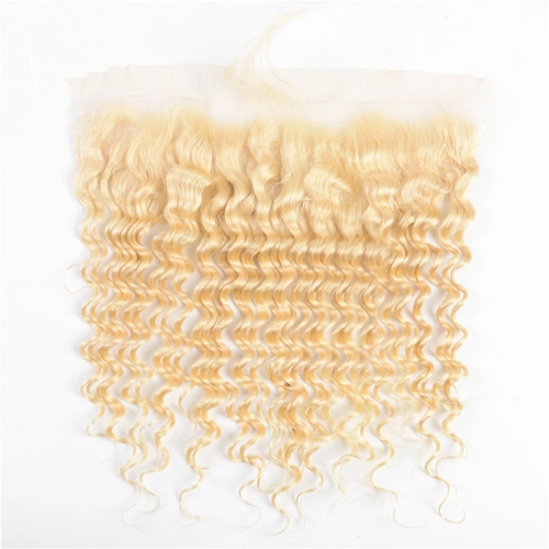 Wholesale Platinum Blonde #613 Deep Wave 13*4 Lace Frontal
