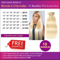 Wholesale Luxury Quality #613 Color 15 Bundles Deals