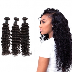 Wholesale Luxury 12A+ Deep Wave 100% Virgin Human Hair(100grams/bundle)