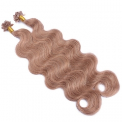 Strawberry Blonde #27 Light Color Nail/U Tip Body Wave Hair Extensions (100strands/100grams)
